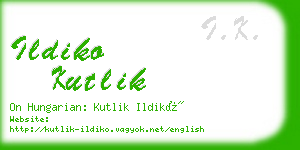 ildiko kutlik business card